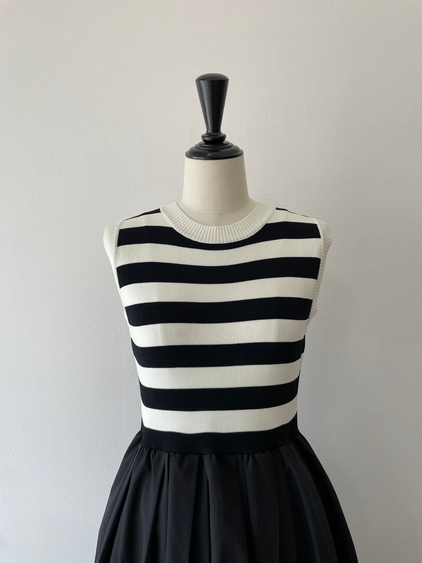 striped sleeveless dress