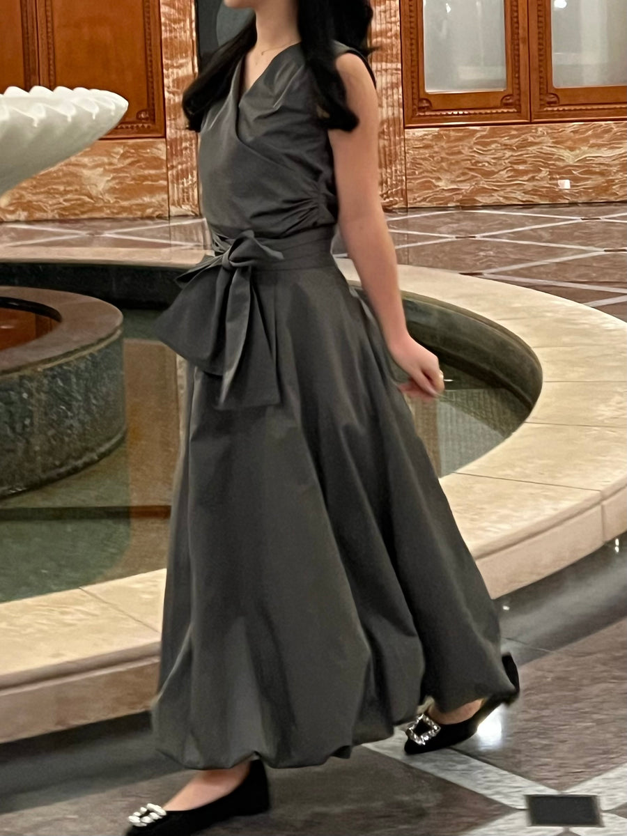 taffeta cache coeur blouse