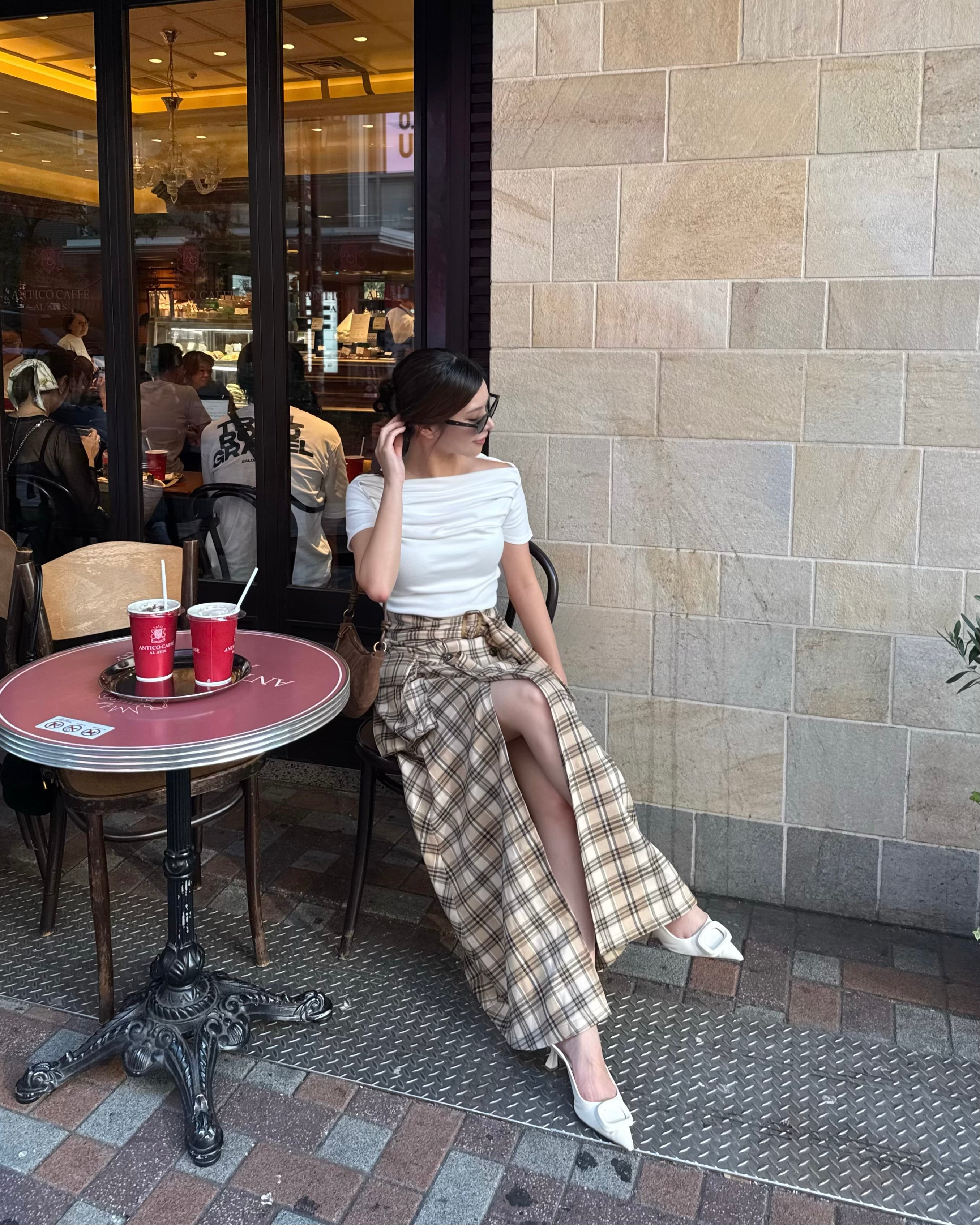 RANCLIC Slit cargo trench skirt ブラウン Slit trench skirt – RANCLIC