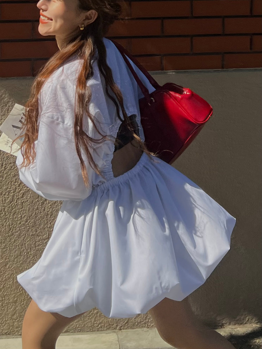 balloon blouse dress