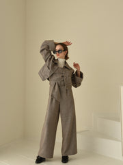 herringbone volume sleeve jacket