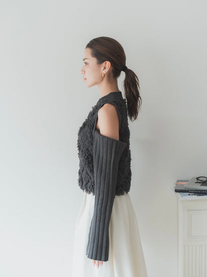 Open shoulder 3Way knit