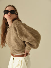 volume sleeve short knit