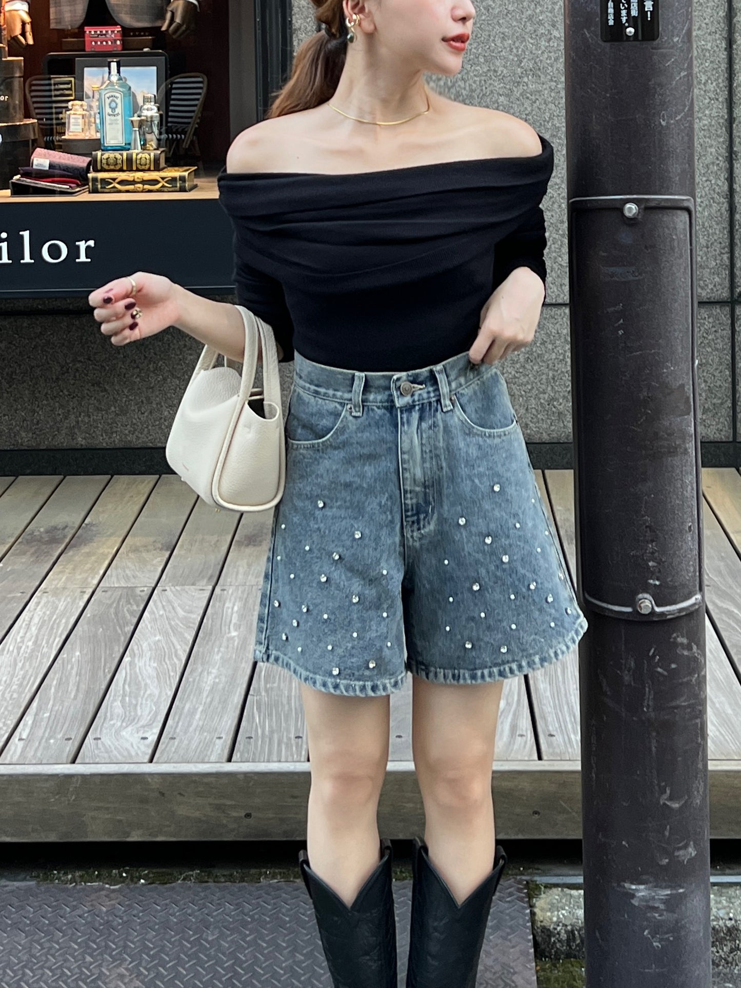 bijou denim shorts