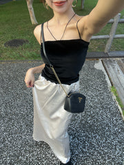 Satin slip skirt