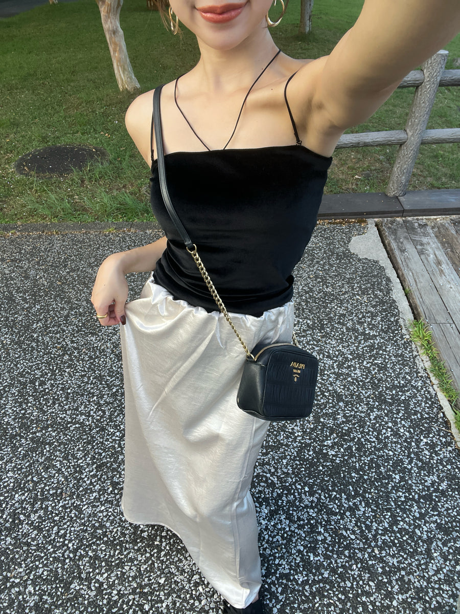Satin slip skirt