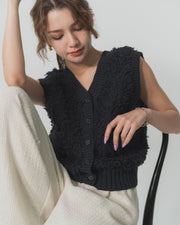 【BEST SELLER】loop yarn knit gilet