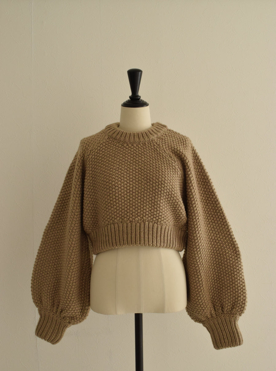 volume sleeve short knit