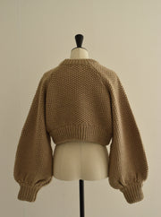 volume sleeve short knit