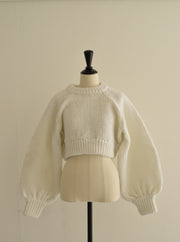 volume sleeve short knit