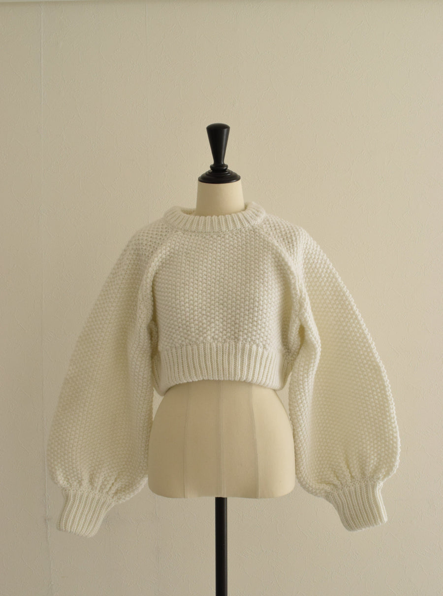 volume sleeve short knit