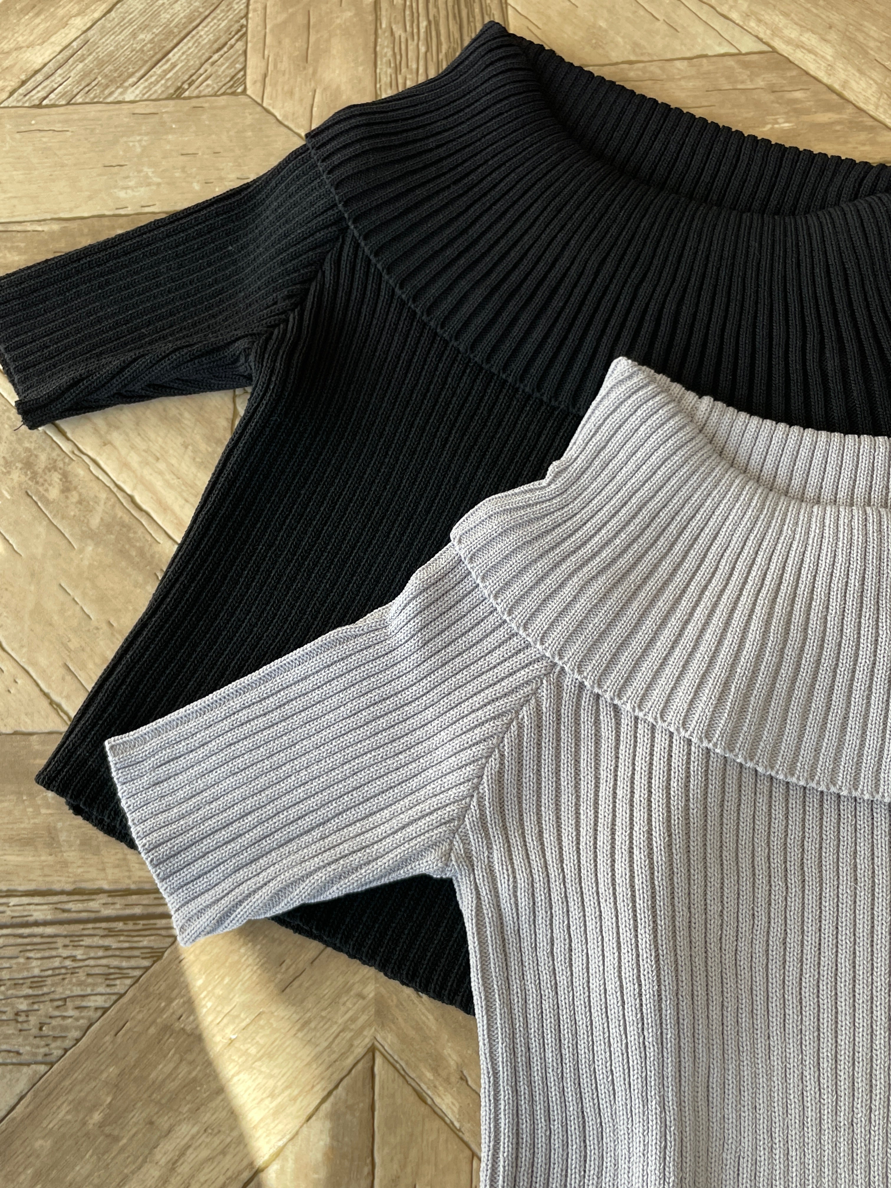 【SELECT】off shoulder knit tops