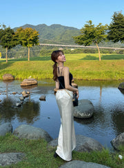 Satin slip skirt