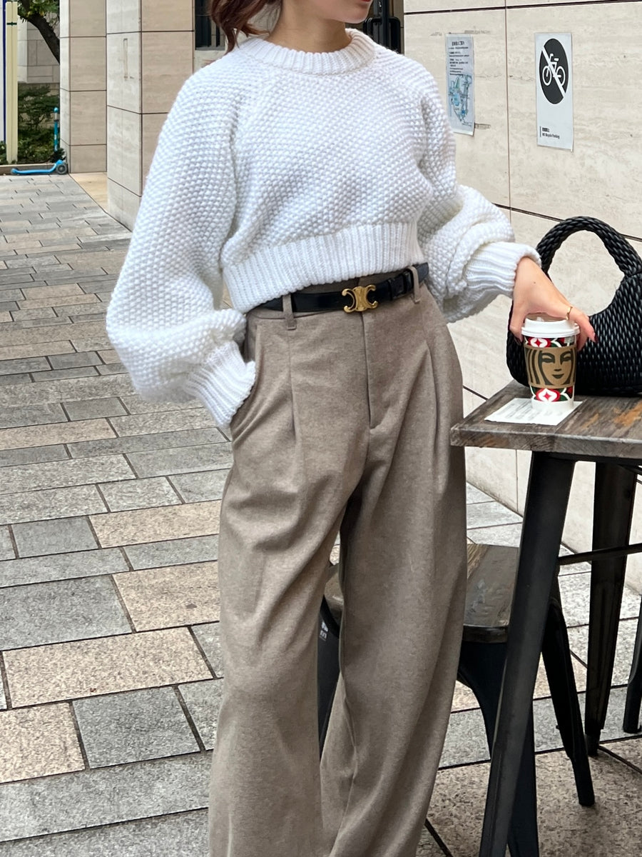 volume sleeve short knit