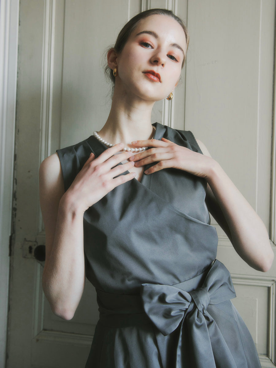 taffeta cache coeur blouse