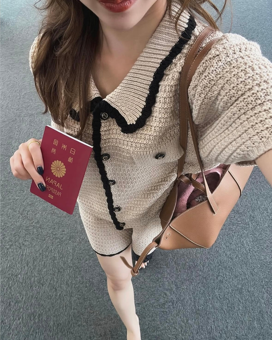 Bicolor summer knit set up