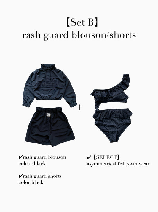 【Set】rash guard blouson/shorts