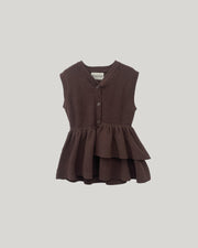 Asymmetric peplum vest