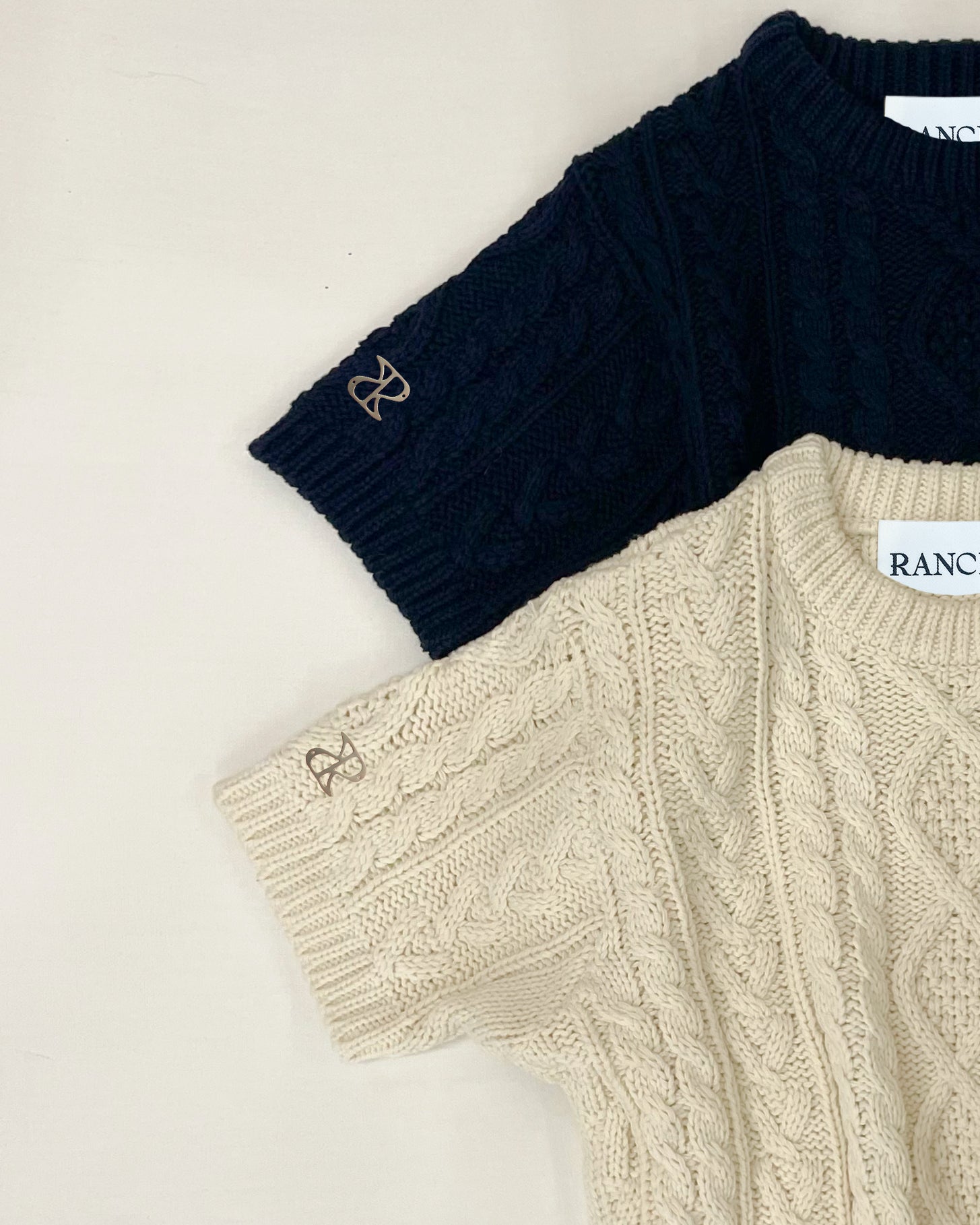 【ivory残りわずか】Twist Cable Knit Top