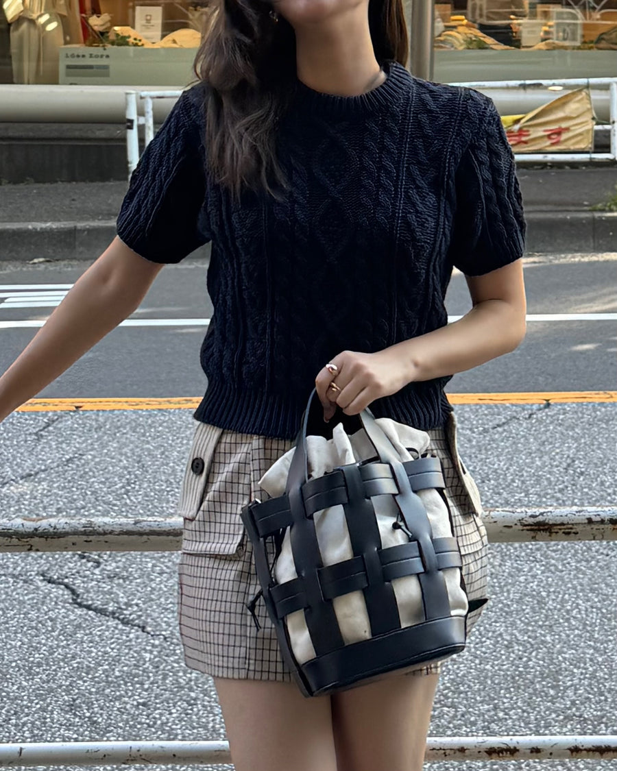 【ivory残りわずか】Twist Cable Knit Top