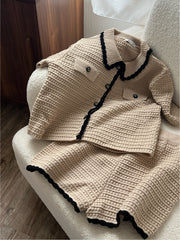 Bicolor summer knit set up