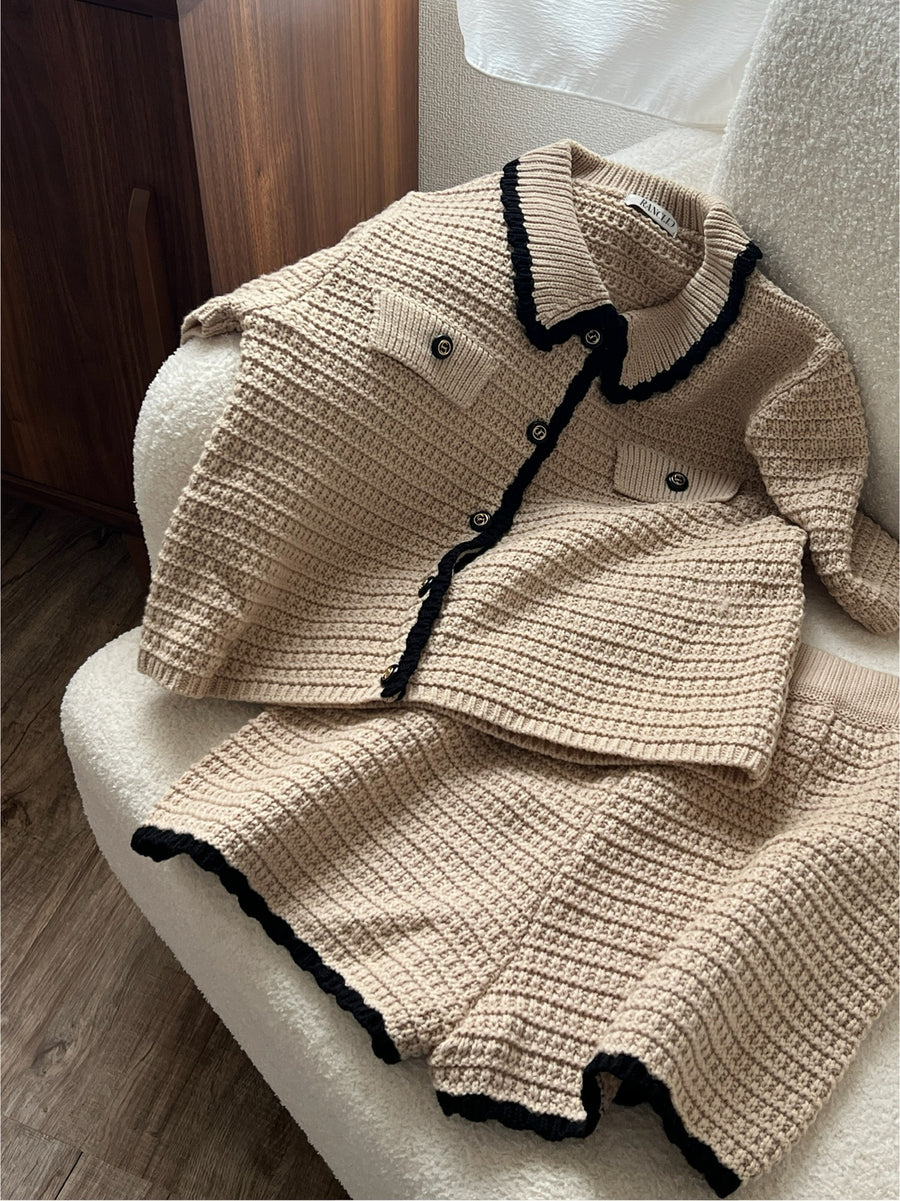 Bicolor summer knit set up