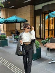 herringbone volume sleeve jacket