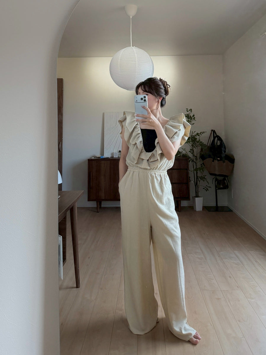 【7/23 OPEN】Vneck frill all in one（チューブトップ付き）