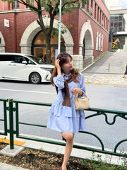 Tiered shirt dress