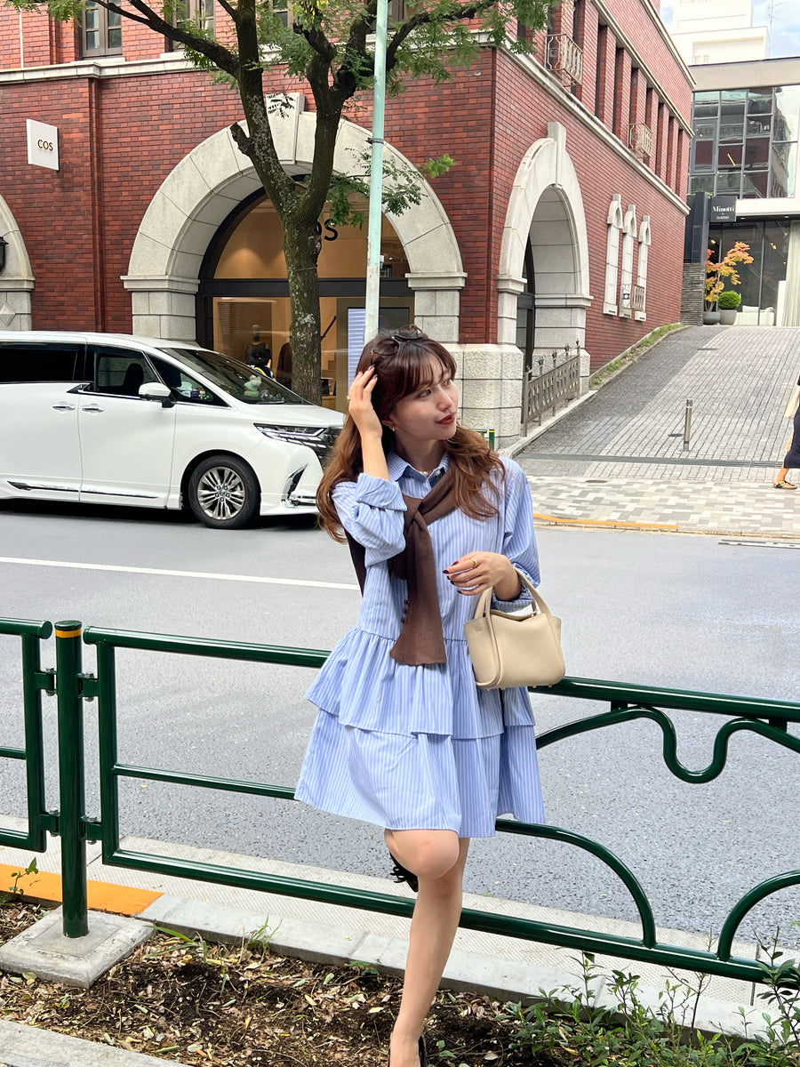 Tiered shirt dress