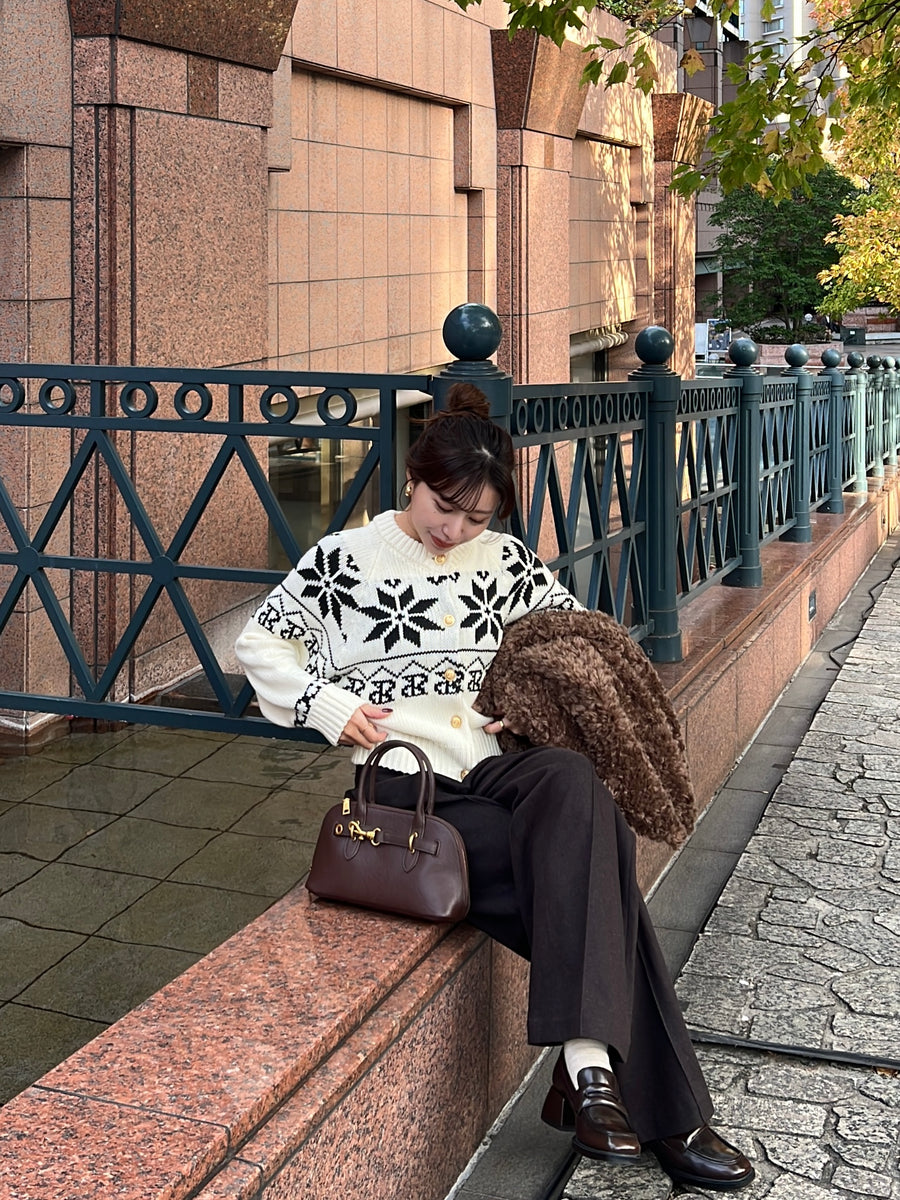 【navy残りわずか】RC nordic knit cardigan