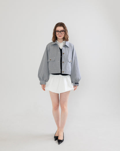 Striped gold button jacket