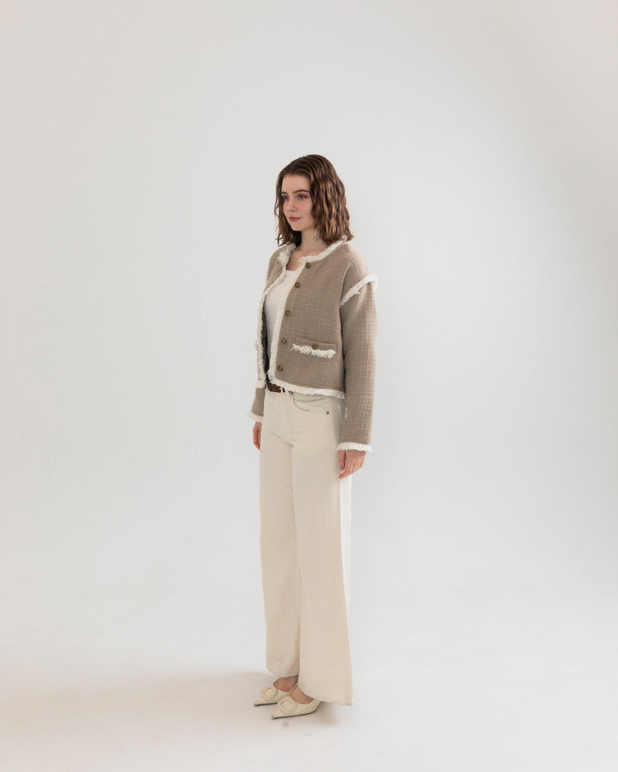fringe  summer tweed jacket