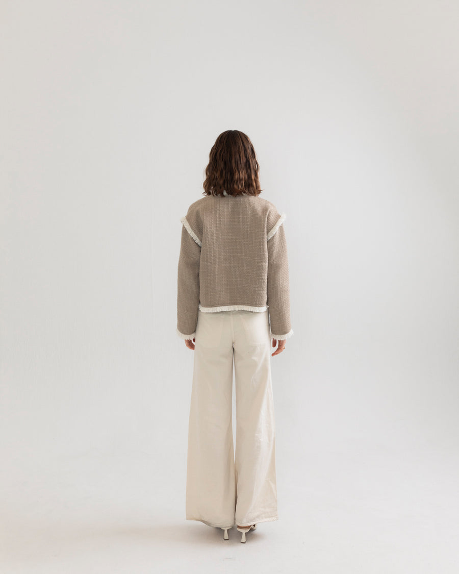 fringe  summer tweed jacket