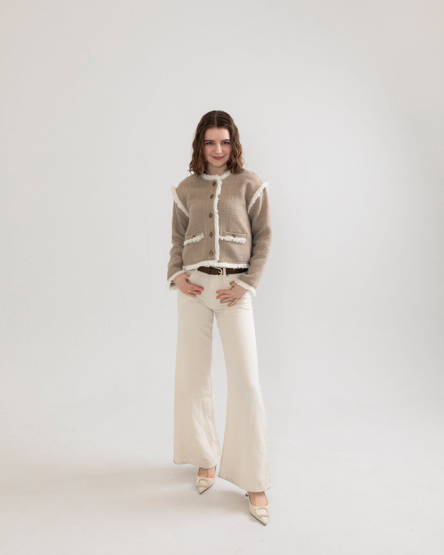 fringe  summer tweed jacket