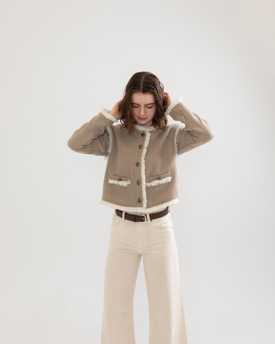 fringe  summer tweed jacket
