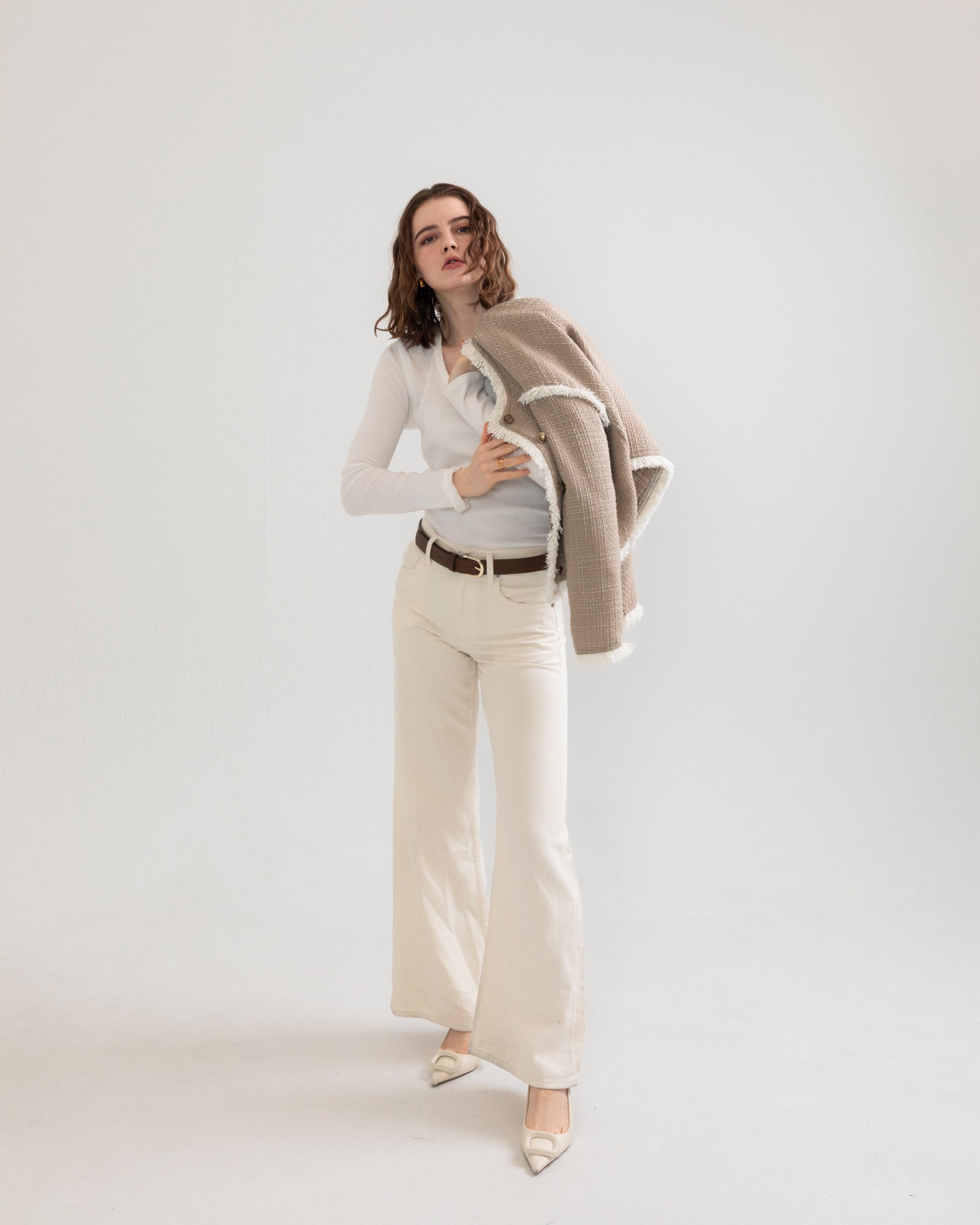 fringe  summer tweed jacket