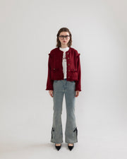 fringe  summer tweed jacket
