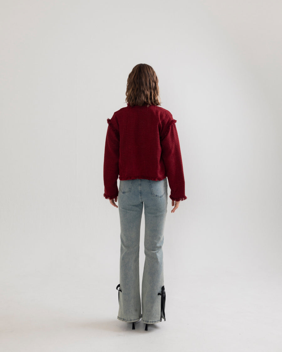 fringe  summer tweed jacket