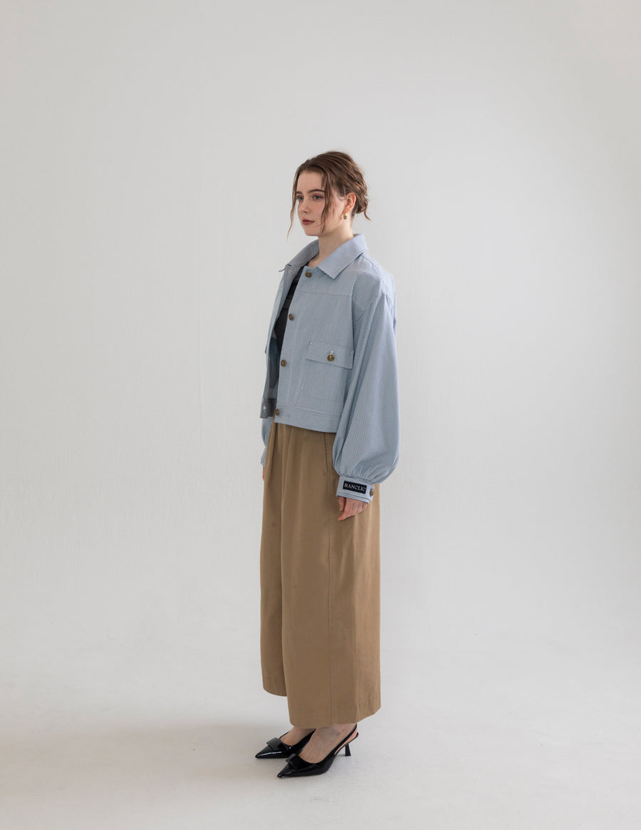 【BEST SELLER】Striped gold button jacket