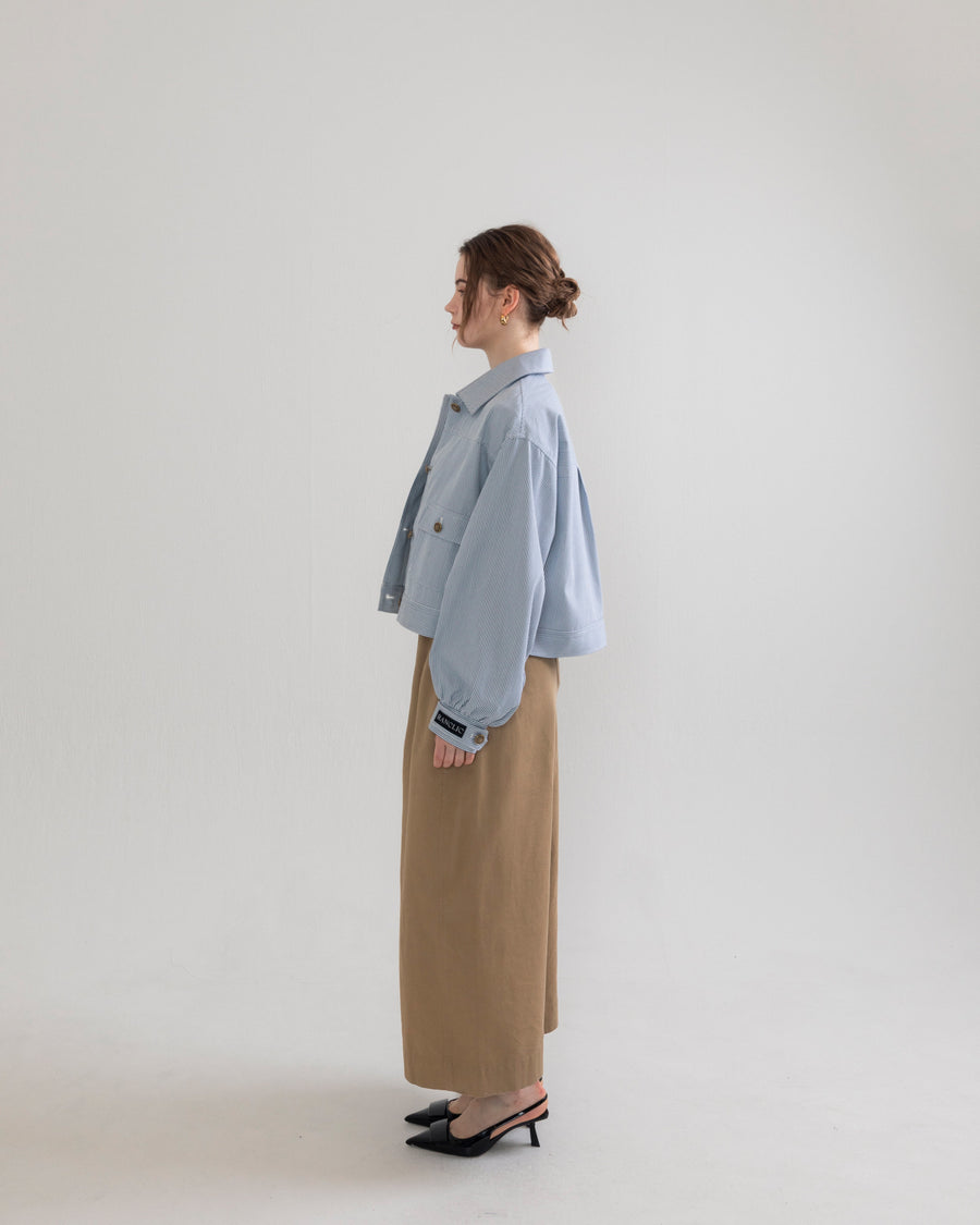 【BEST SELLER】Striped gold button jacket