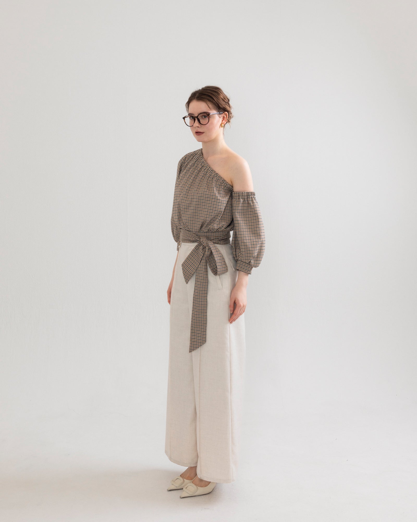 RANCLIC 未使用　ワンショルダー　トップス one shoulder long sleeve blouse – RANCLIC