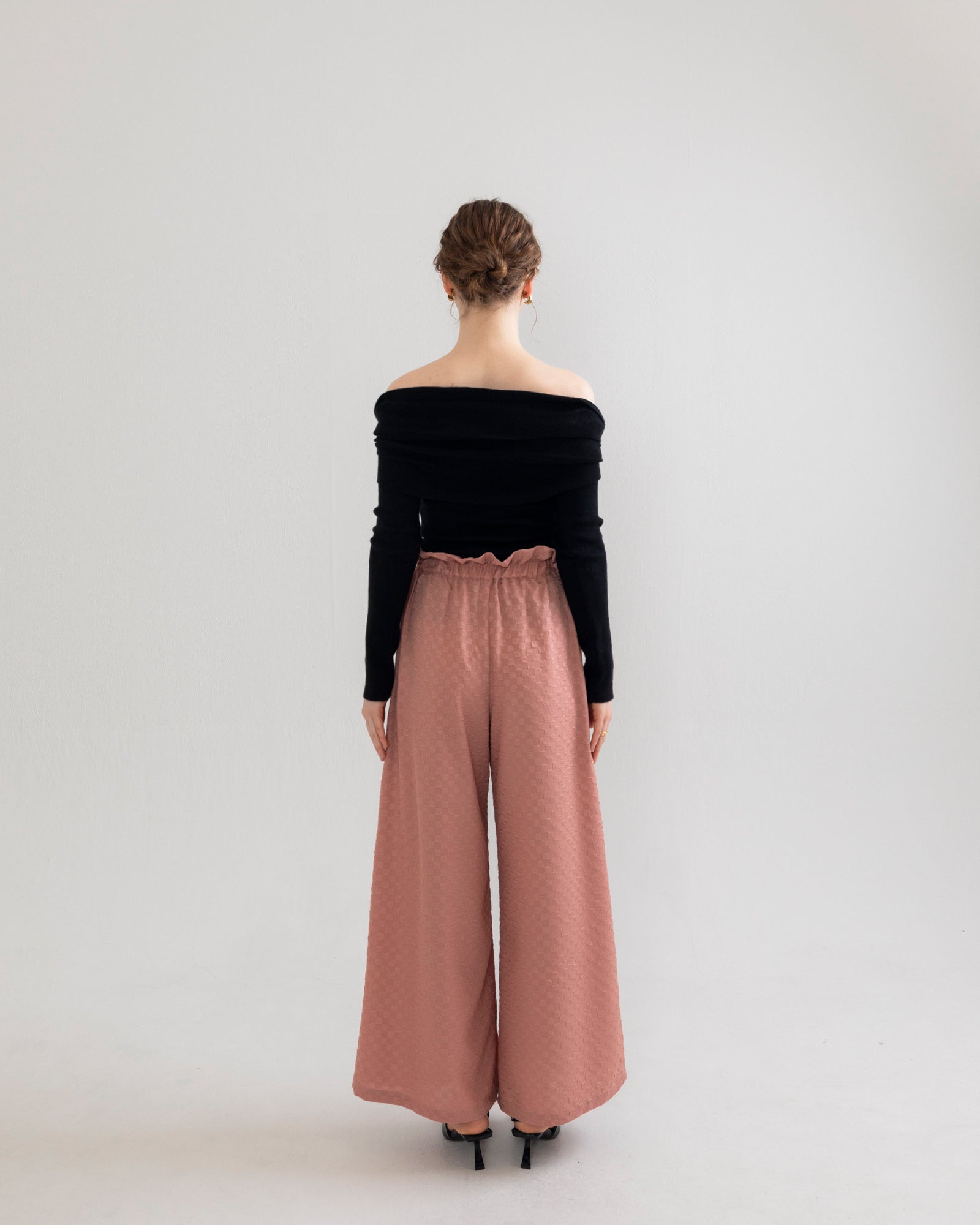 gather ribbon wide pants – RANCLIC