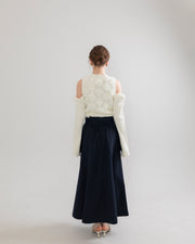 Slit cargo trench skirt
