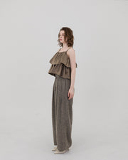 Satin frill camisole