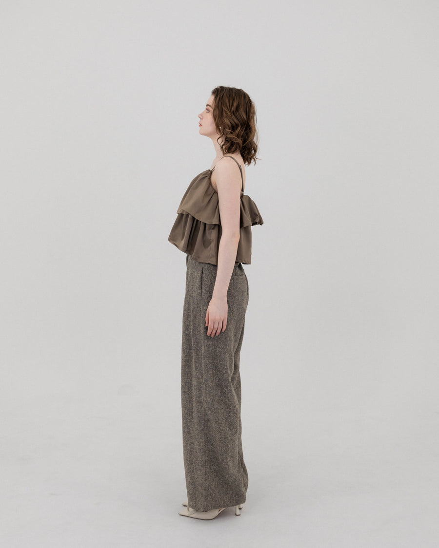 Satin frill camisole