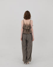 Satin frill camisole