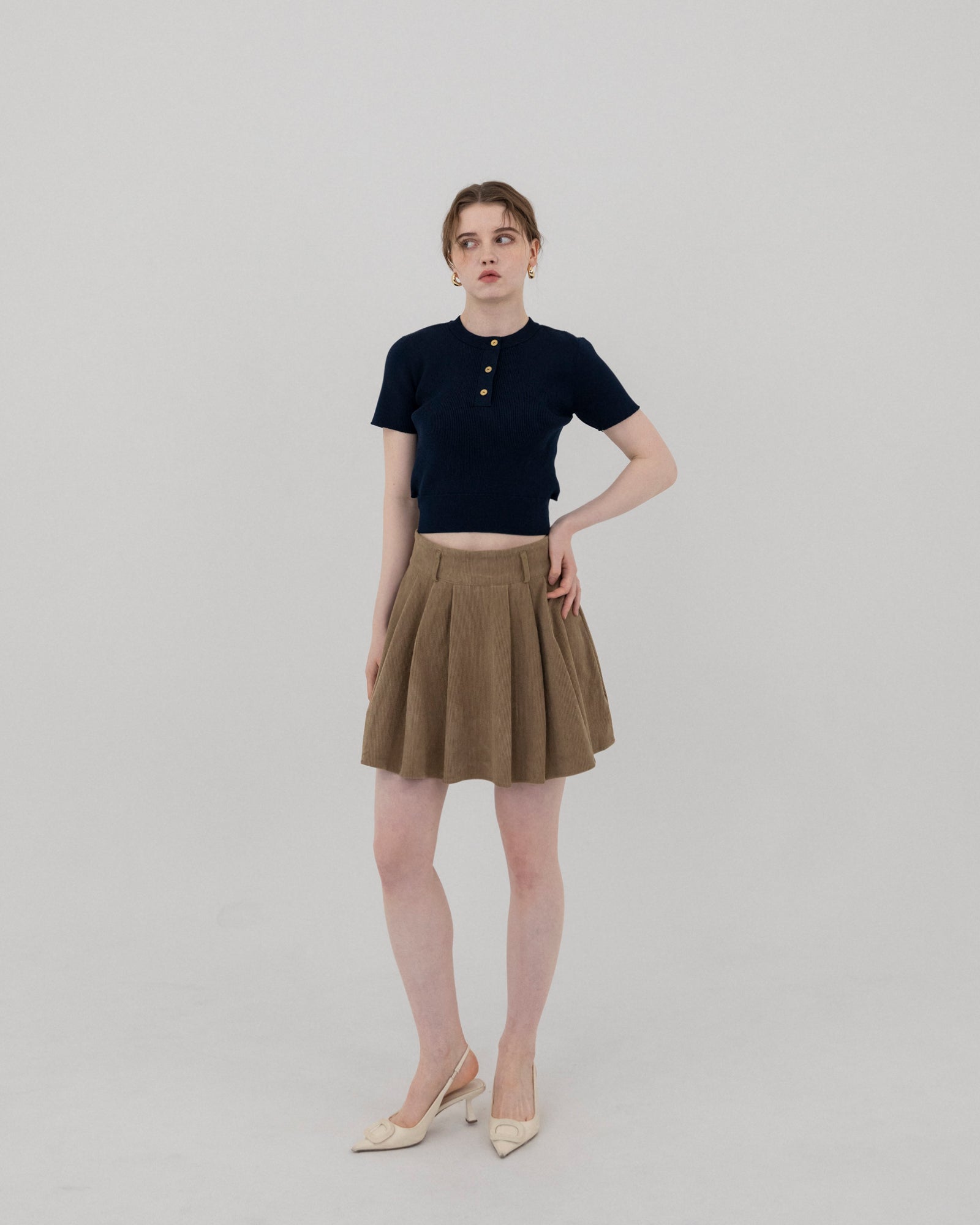 トップス RANCLIC Back ribbon ribbed summer top Back ribbon ribbed summer top – RANCLIC