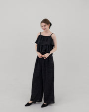 Summer tweed tuck pants
