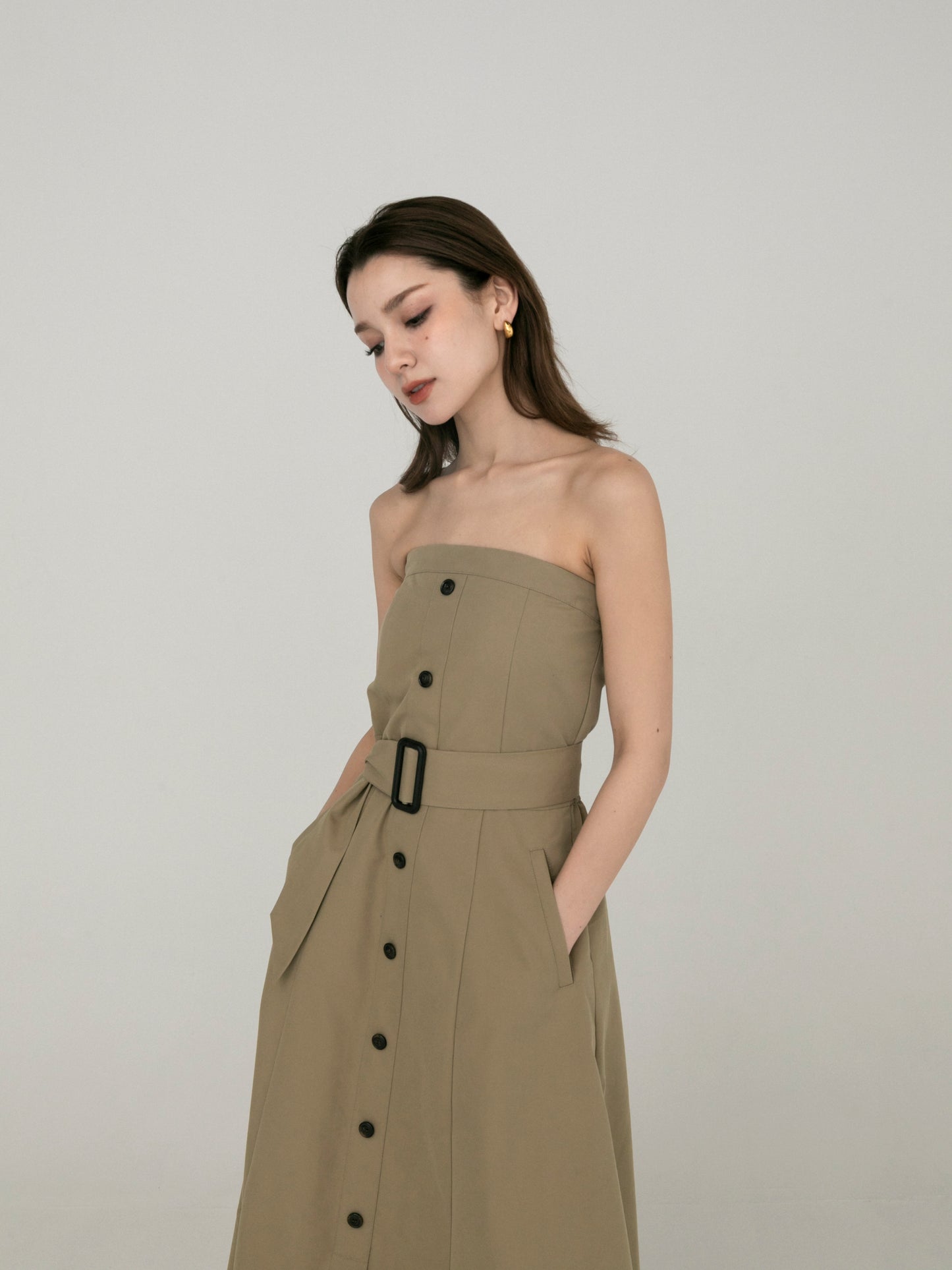 Bare top trench dress